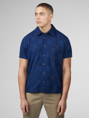 Ben Sherman B by Ben Sherman Indigo Check Overhemd Donkerblauw | DPBW-79823