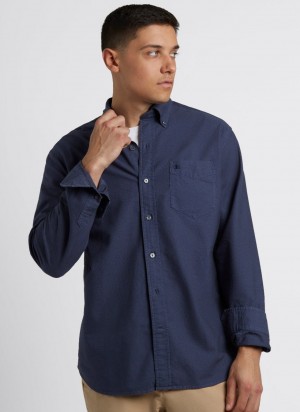 Ben Sherman Beatnik Oxford Garment Dye Overhemd Indigo | QTRZ-58106