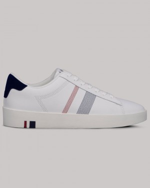 Ben Sherman Boxwell Sneakers Wit Donkerblauw Rood | VPEX-29645