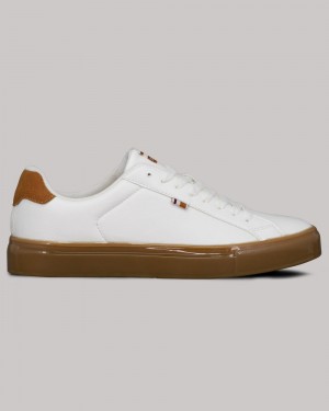 Ben Sherman Crowley Sneakers Wit Bruin | FCIE-52813