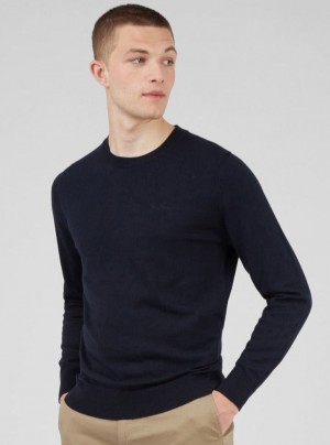 Ben Sherman Signature Crewneck Gebreide Kleding Donkerblauw | HIPX-57694