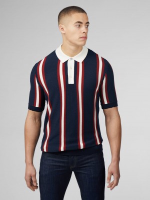 Ben Sherman Signature Mod Rugby Gebreide Kleding Donkerblauw | TWJX-72503