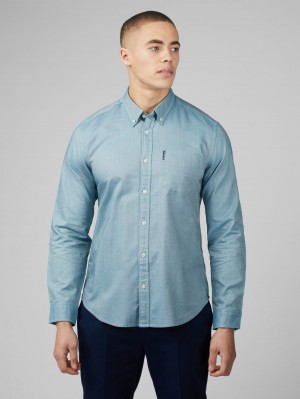 Ben Sherman Signature Oxford Overhemd Turquoise | HRXZ-23908