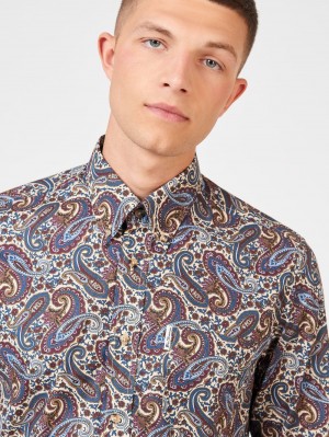 Ben Sherman Signature Paisley Overhemd Gekleurd | VJOM-34891