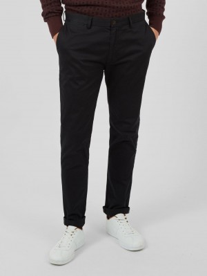 Ben Sherman Signature Skinny Stretch Chino Broek Zwart | UKZO-96720