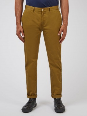 Ben Sherman Signature Slim Stretch Chino Broek Bruin | HOZR-46873