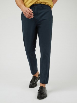 Ben Sherman Signature Slim Taper Linen Broek Groen | EQFN-41973