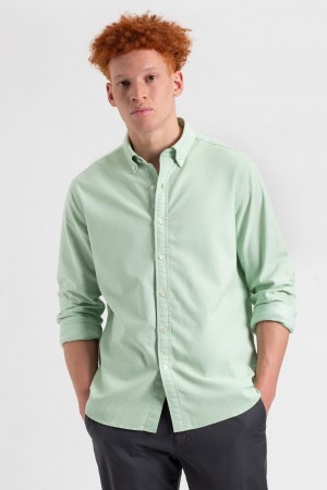 Ben Sherman St. Ives Resort Oxford Overhemd Groen | ZIBN-80346