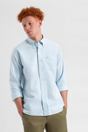 Ben Sherman St. Ives Resort Oxford Overhemd Blauw | DJMO-91357