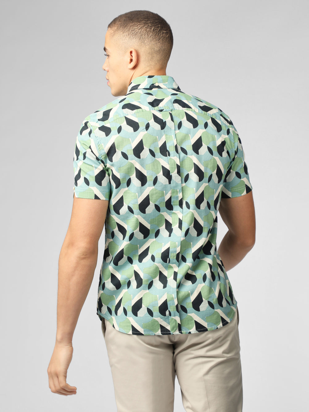 Ben Sherman Art Deco Overhemd Groen | DGWF-43027