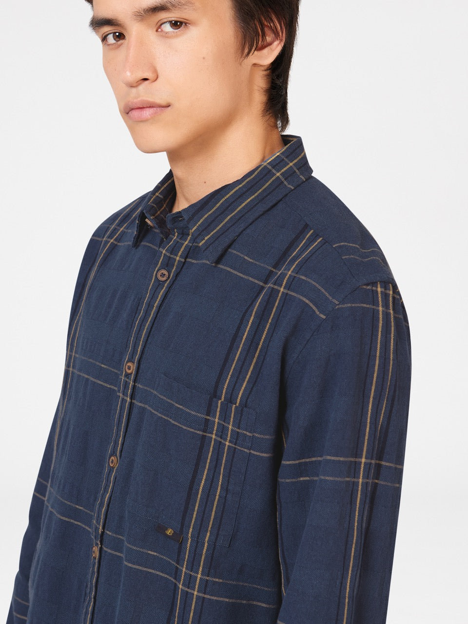 Ben Sherman B by Ben Sherman Indigo Check Overhemd Indigo | QWRC-70394