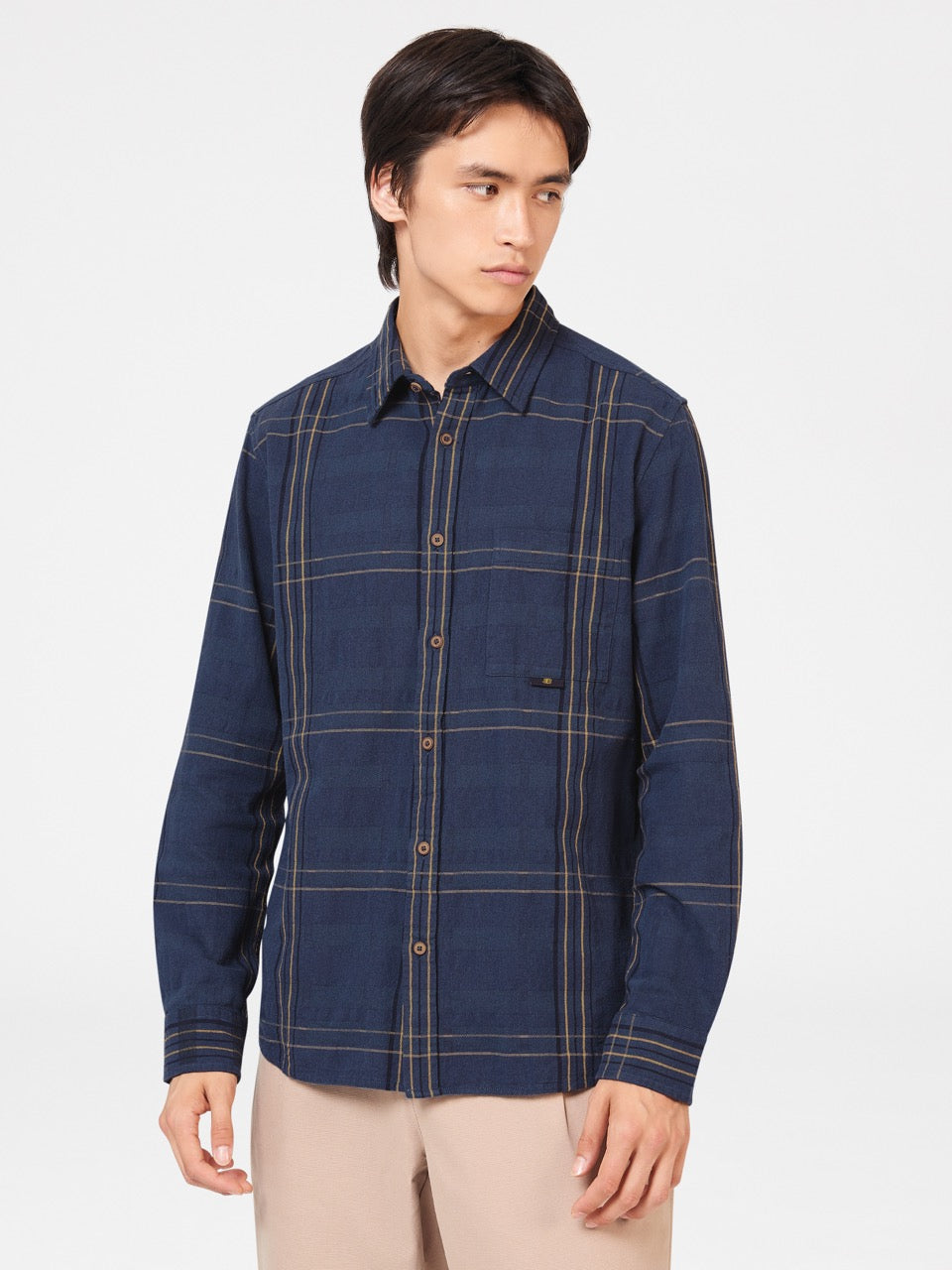 Ben Sherman B by Ben Sherman Indigo Check Overhemd Indigo | QWRC-70394