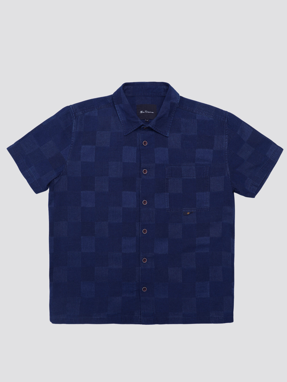 Ben Sherman B by Ben Sherman Indigo Check Overhemd Donkerblauw | HVIG-47298