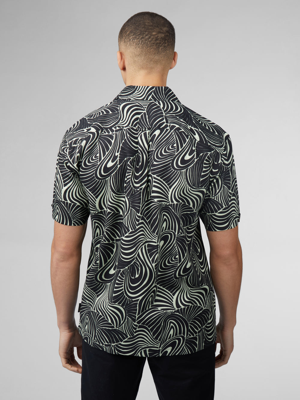 Ben Sherman B by Ben Sherman Psychedelic Swirl Print Overhemd Mintgroen | WBOC-52741