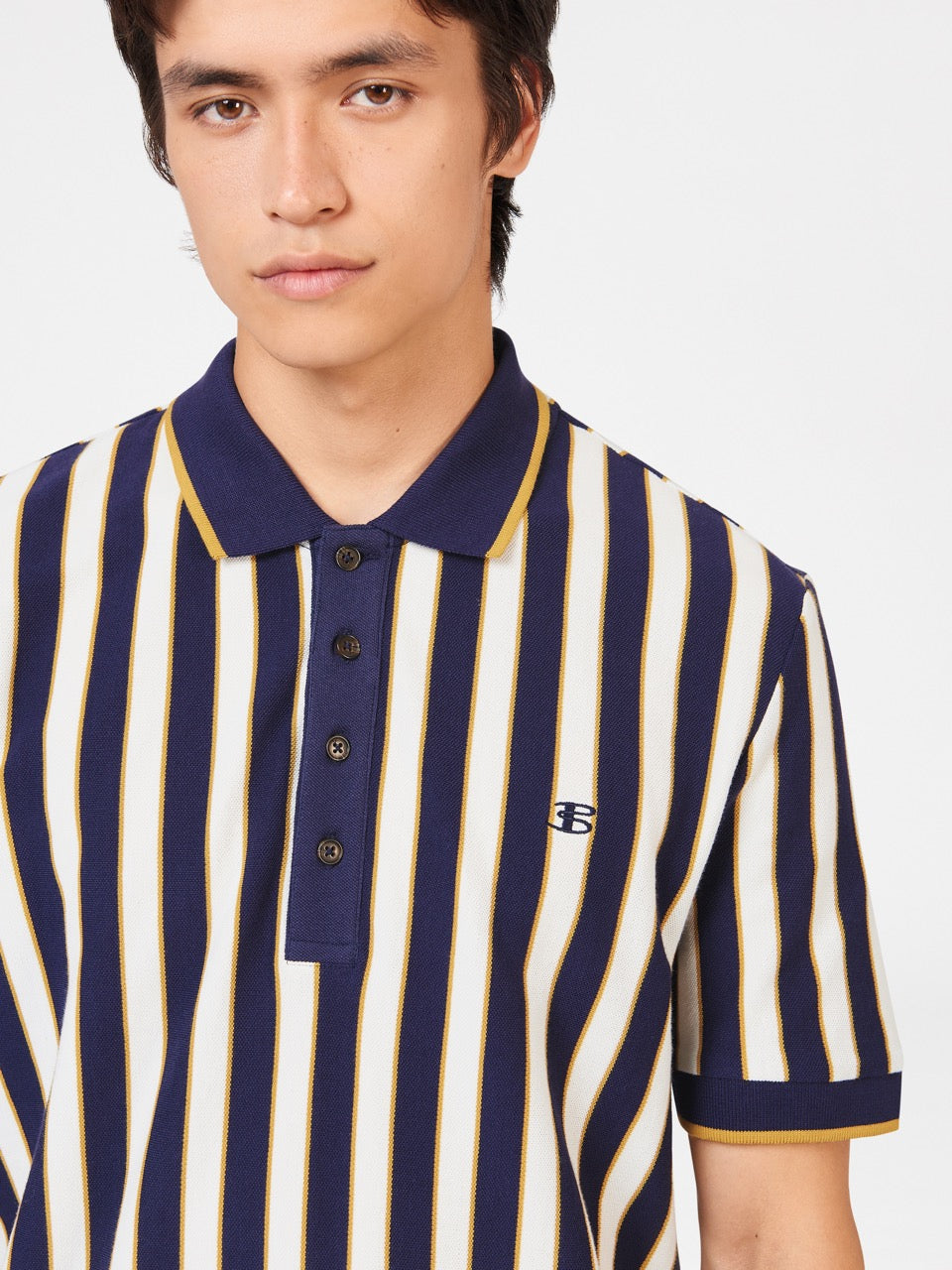 Ben Sherman B by Ben Sherman Vertical Stripe Poloshirt Paars | QOPH-69481