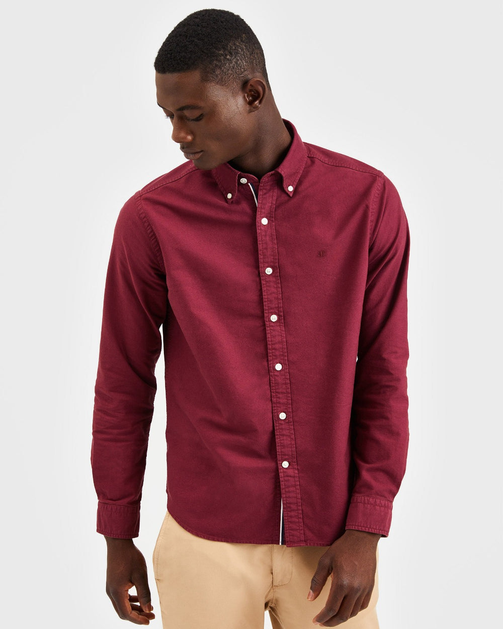 Ben Sherman Beatnik Oxford Garment Dye Overhemd Bordeaux | PYXI-67205