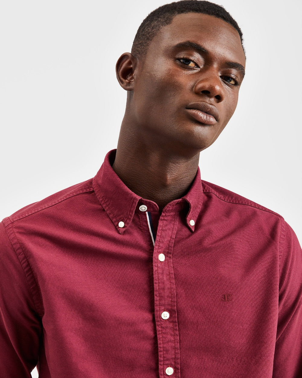 Ben Sherman Beatnik Oxford Garment Dye Overhemd Bordeaux | PYXI-67205