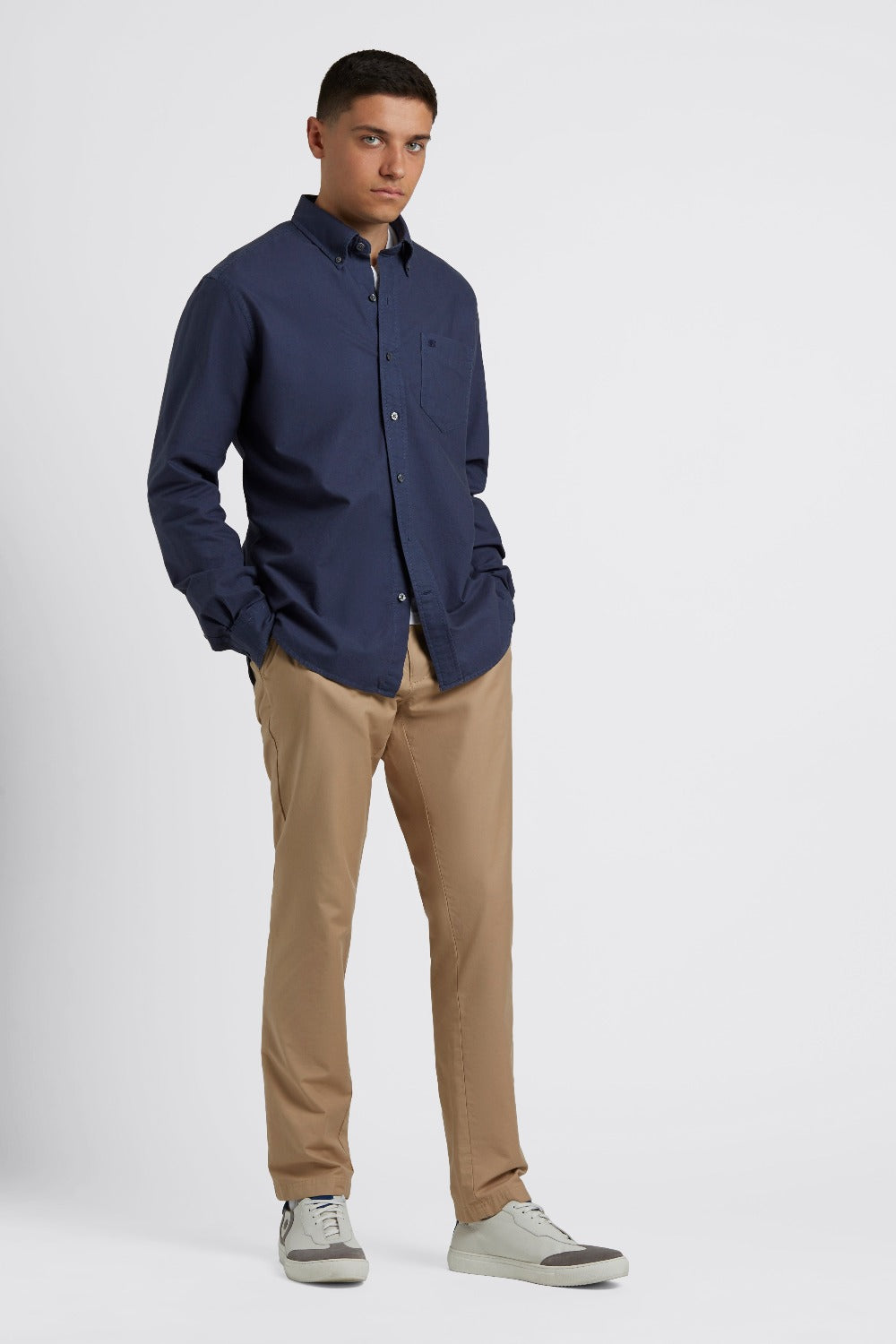 Ben Sherman Beatnik Oxford Garment Dye Overhemd Indigo | QTRZ-58106