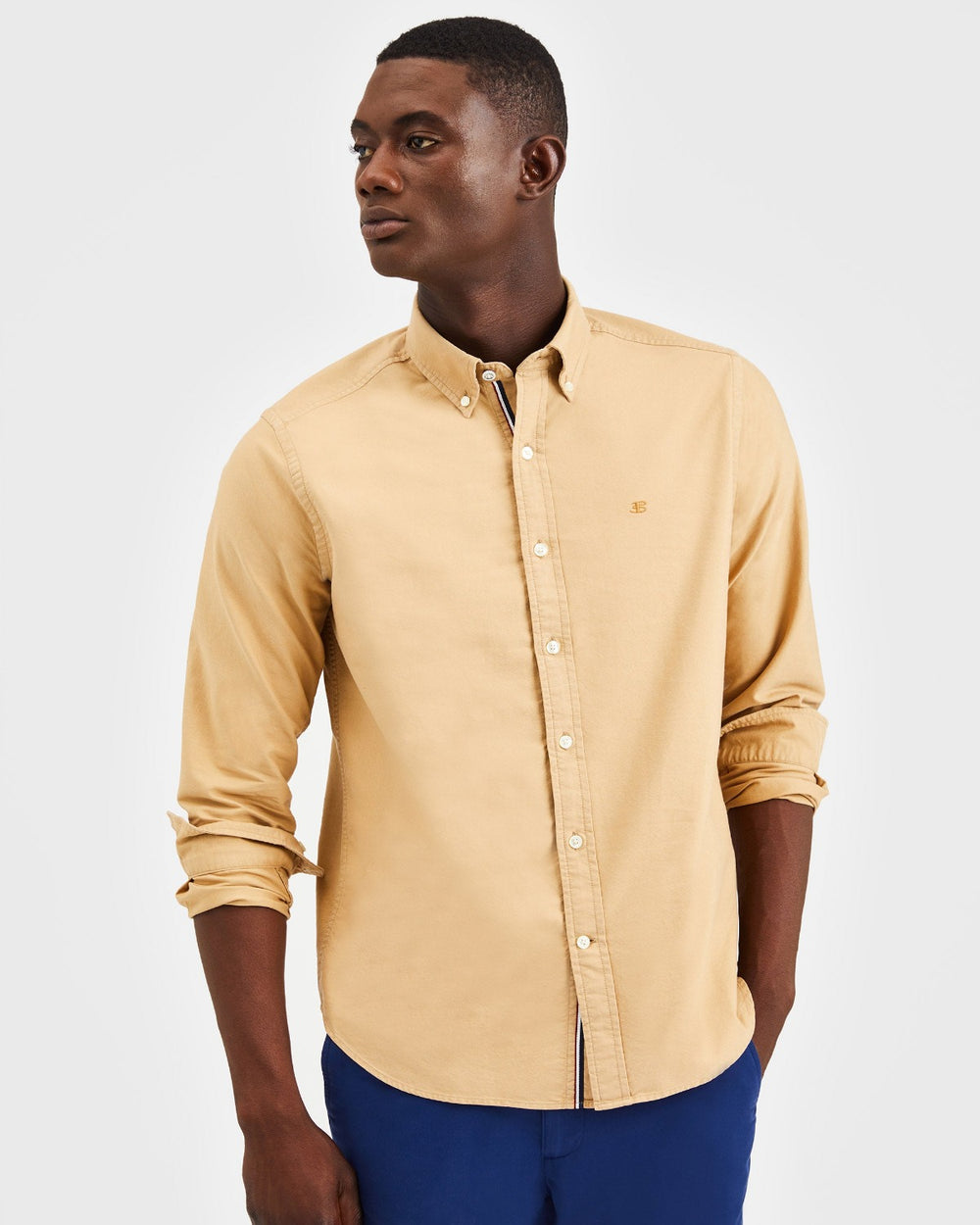 Ben Sherman Beatnik Oxford Garment Dye Overhemd Khaki | UDBZ-85273