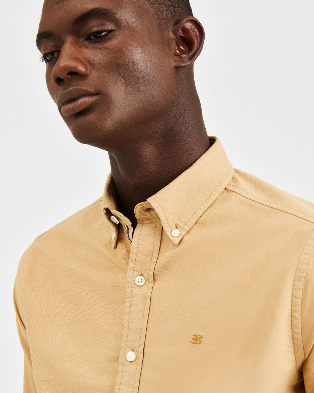 Ben Sherman Beatnik Oxford Garment Dye Overhemd Khaki | UDBZ-85273