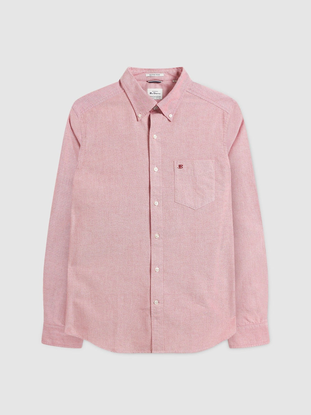 Ben Sherman Brighton Oxford Organic Overhemd Lichtrood | HWNF-20158