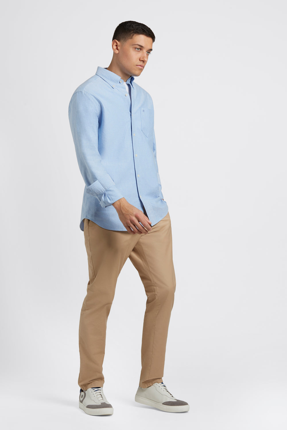 Ben Sherman Brighton Oxford Organic Overhemd Blauw | AFOT-25401