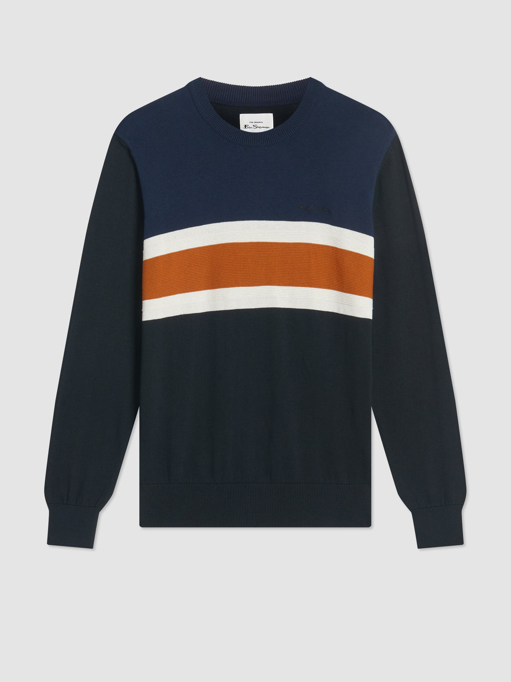 Ben Sherman Chest Stripe Crewneck Gebreide Kleding Zwart | RIUG-41863