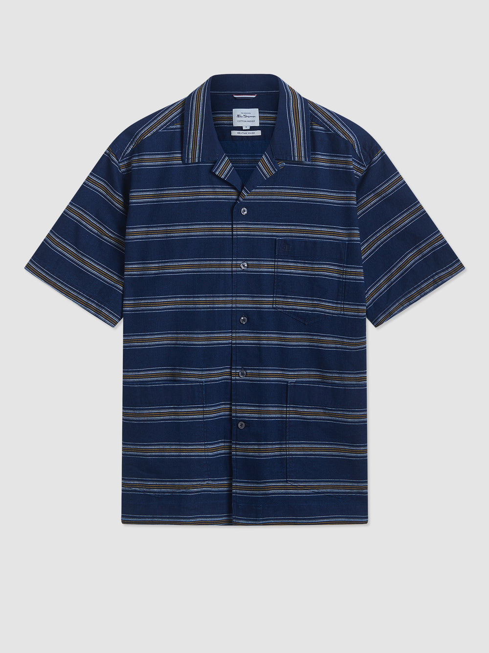 Ben Sherman Dalston Blues Lightweight Stripe Overhemd Indigo | YMIZ-72386