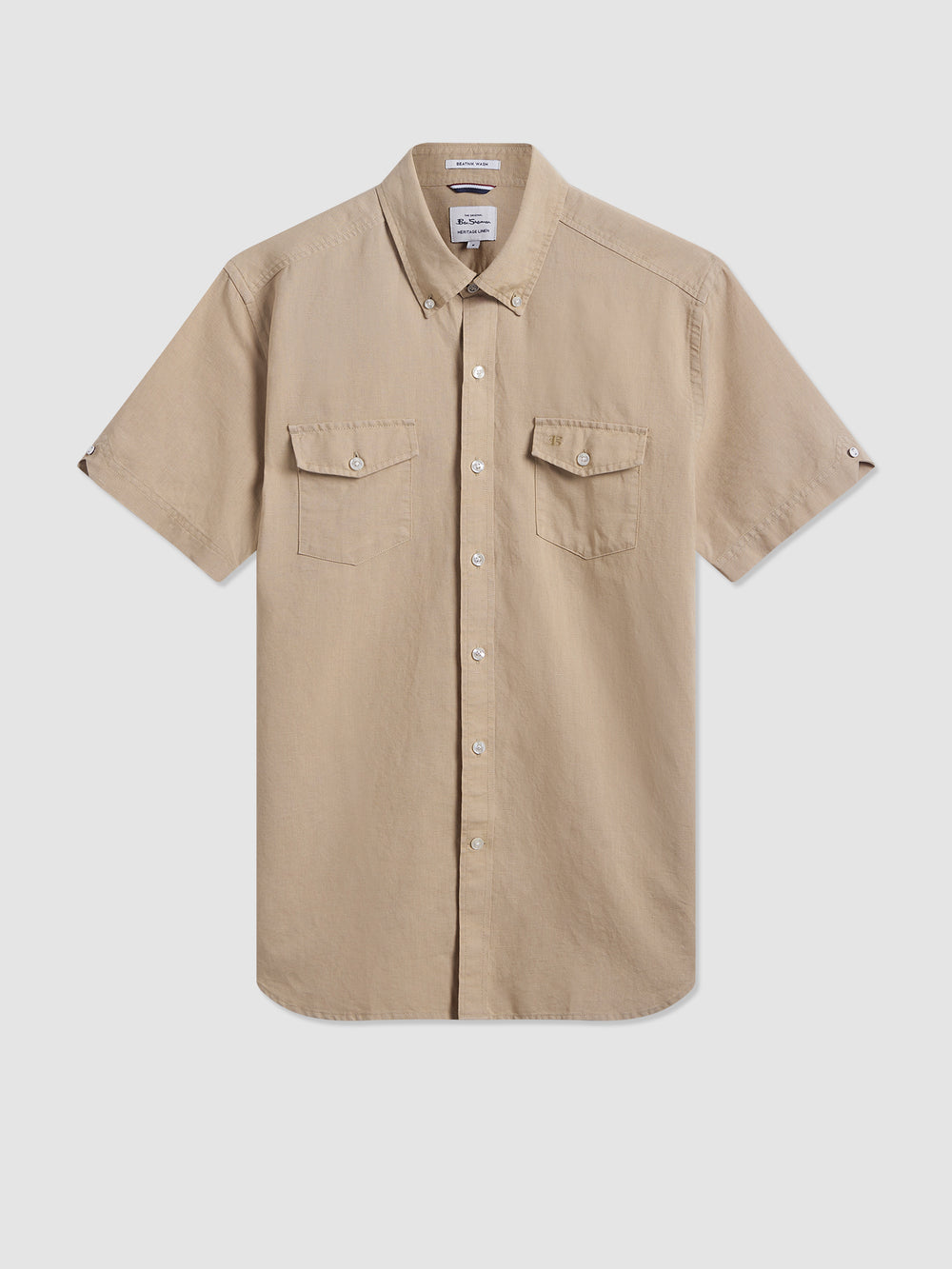 Ben Sherman Garment Dye Linen Overhemd Bruin | YQHD-26189