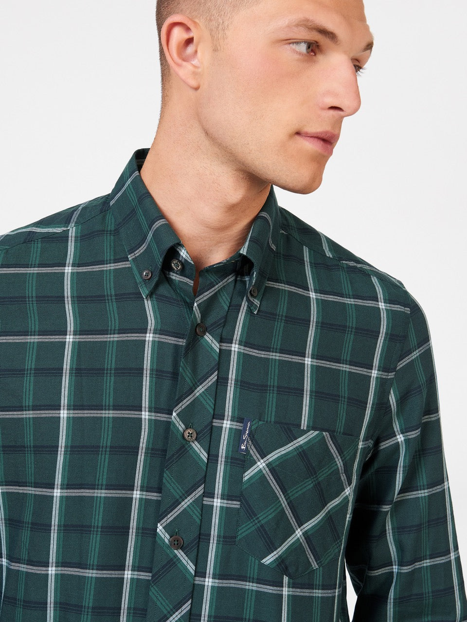 Ben Sherman Grid Check Overhemd Groen | WBHE-85190