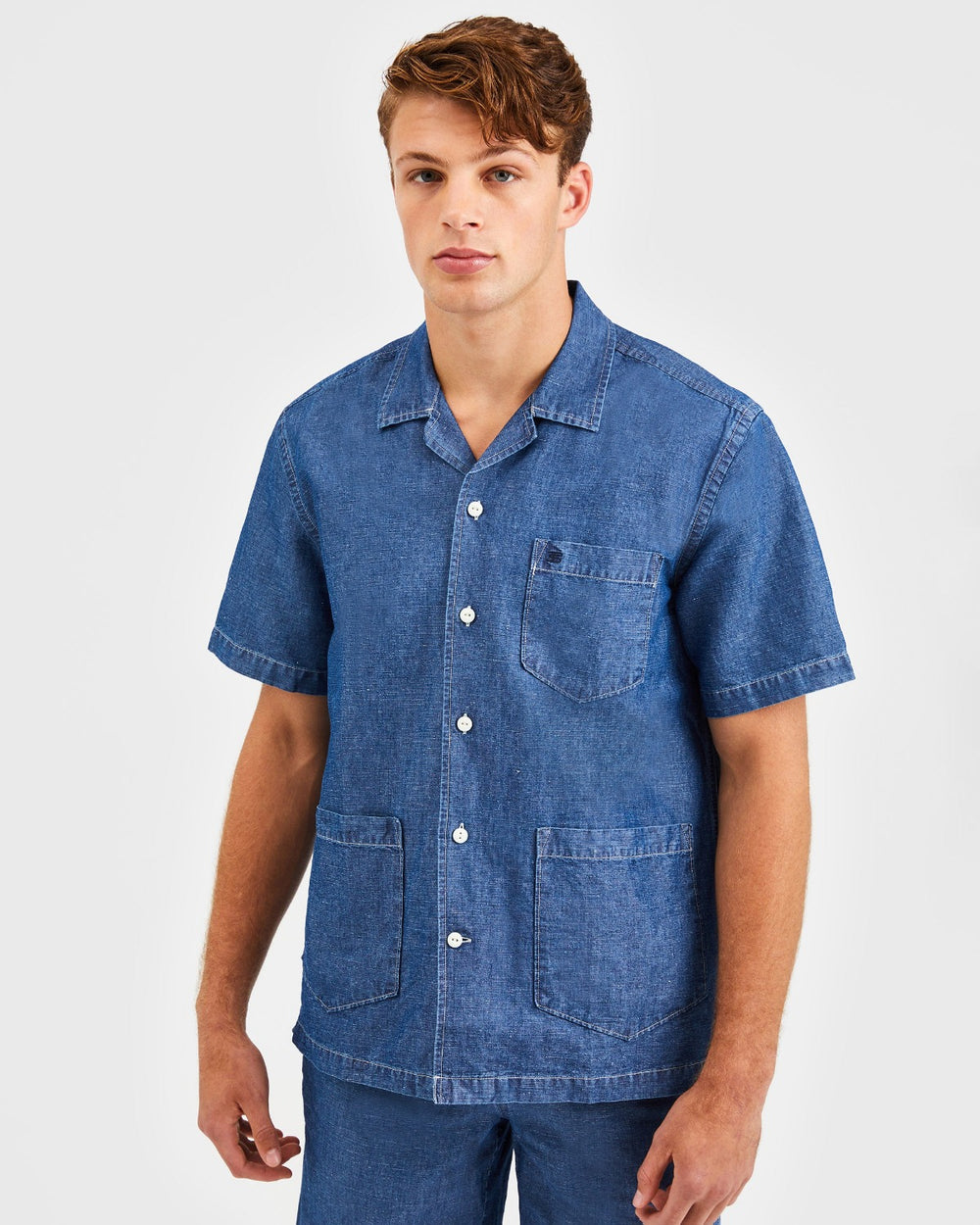 Ben Sherman Hastings Garment Dye Chambray Overhemd Indigo | PHDN-06257