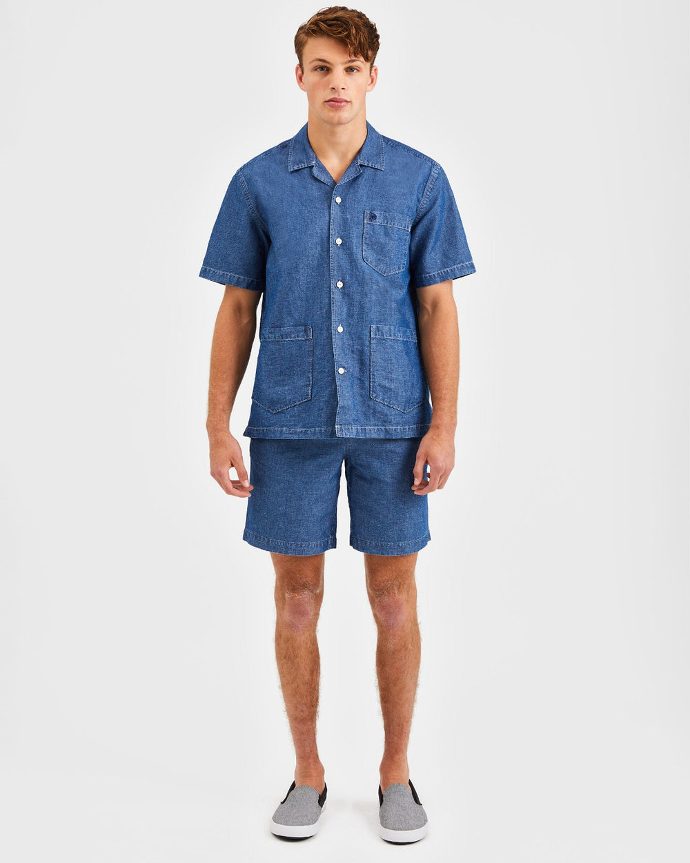 Ben Sherman Hastings Garment Dye Chambray Overhemd Indigo | PHDN-06257