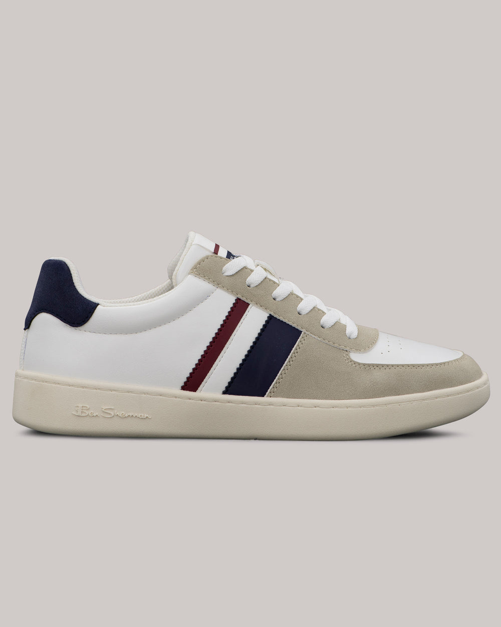 Ben Sherman Hyde Navy Stripe Sneakers Wit | XVFP-89263