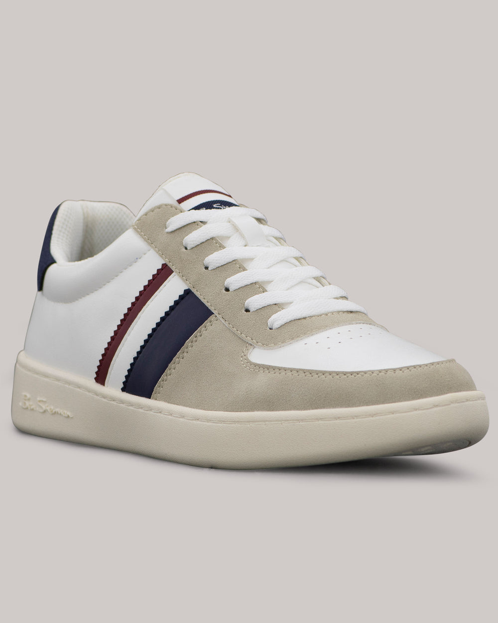 Ben Sherman Hyde Navy Stripe Sneakers Wit | XVFP-89263