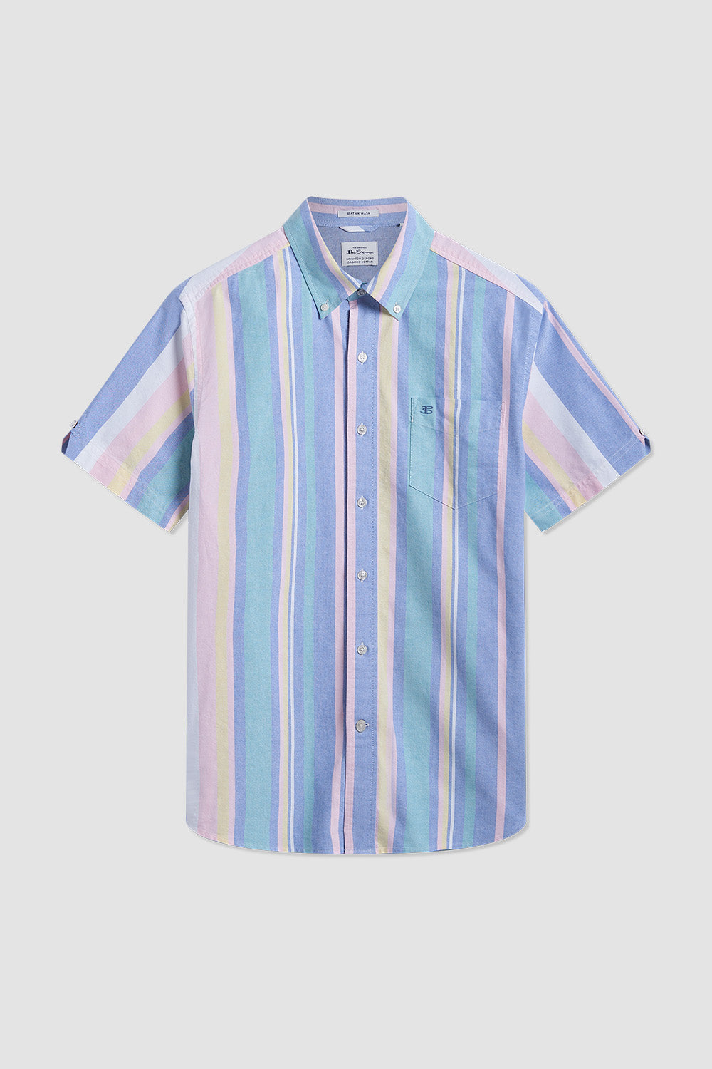 Ben Sherman Short Sleeve Brighton Oxford Organic Stripe Overhemd Gekleurd Strepen | CDZP-37092