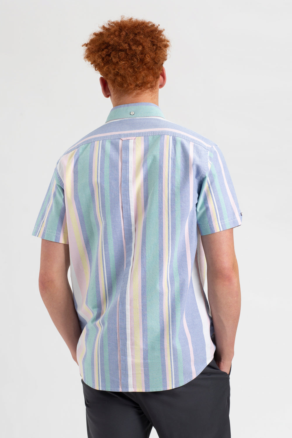 Ben Sherman Short Sleeve Brighton Oxford Organic Stripe Overhemd Gekleurd Strepen | CDZP-37092