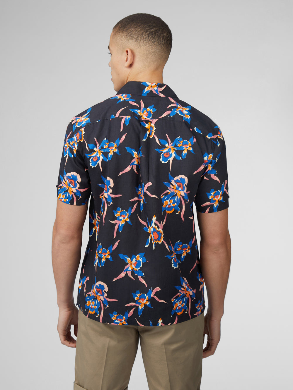 Ben Sherman Signature Botanical Print Overhemd Zwart | LNPK-35274