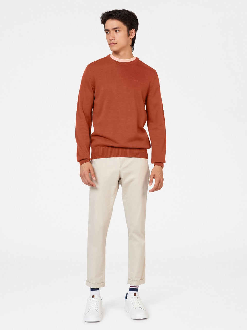 Ben Sherman Signature Crewneck Gebreide Kleding Oranje | ODGV-49687