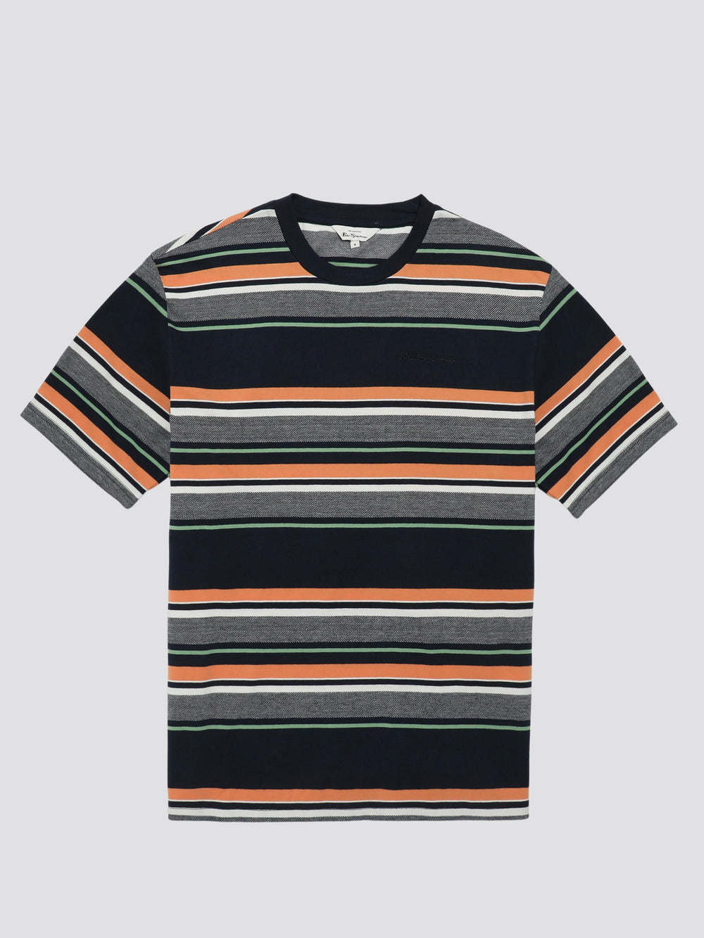 Ben Sherman Signature Engineered Stripe T-Shirt Donkerblauw | RXMA-04536