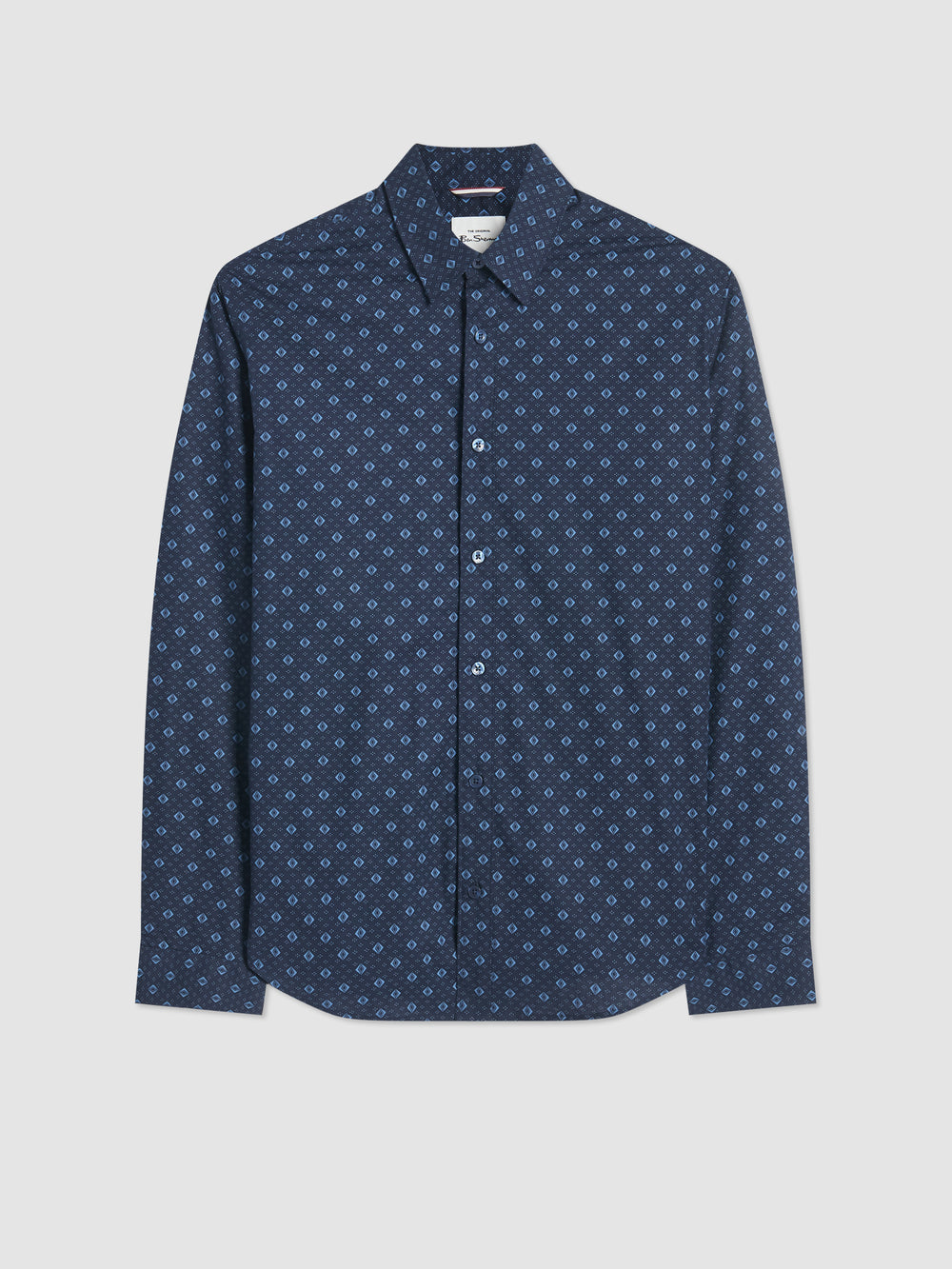 Ben Sherman Signature Geo Overhemd Blauw | BQLY-32695