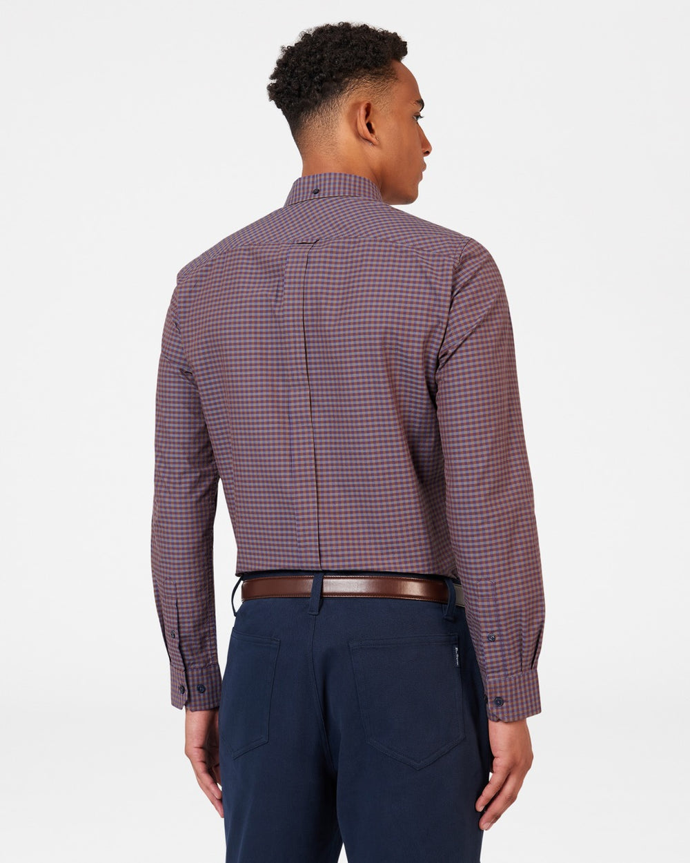 Ben Sherman Signature Gingham Long-Sleeve Overhemd Paars | AOZL-20983