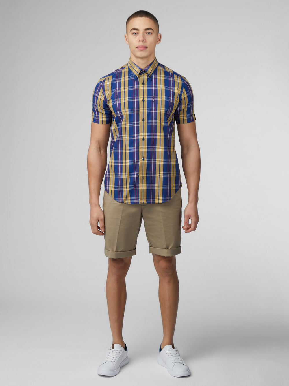 Ben Sherman Signature Irregular Check Overhemd Blauw | GBQL-16452