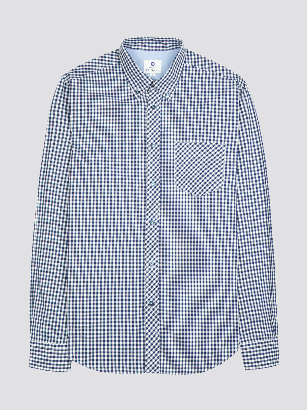 Ben Sherman Signature Long-Sleeve Gingham Overhemd Donkerblauw | IAQC-40129