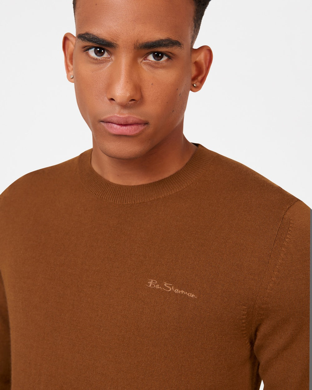 Ben Sherman Signature Merino Crewneck Gebreide Kleding Bruin | HYMX-63280