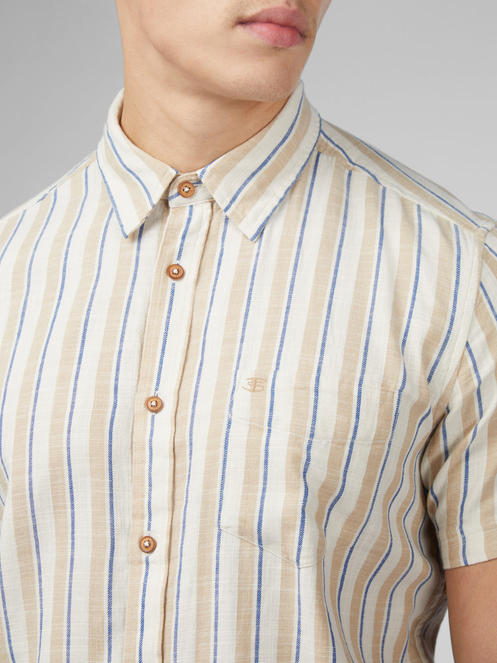 Ben Sherman Signature Mod Stripe Overhemd Wit | PYJB-78326