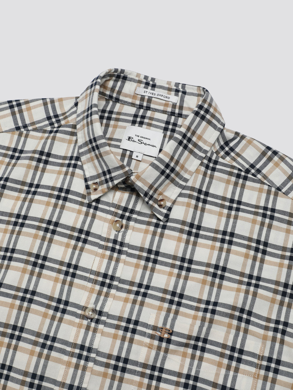 Ben Sherman Signature Oxford Check Overhemd Wit | RGNO-83425