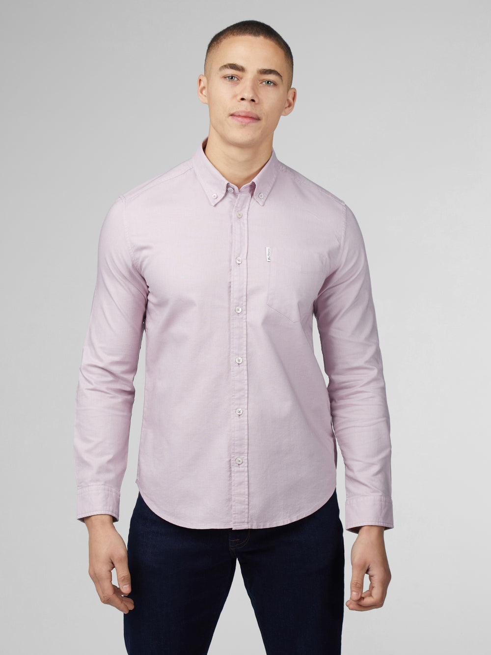 Ben Sherman Signature Oxford Long Sleeve Overhemd Paars | MVQD-69215