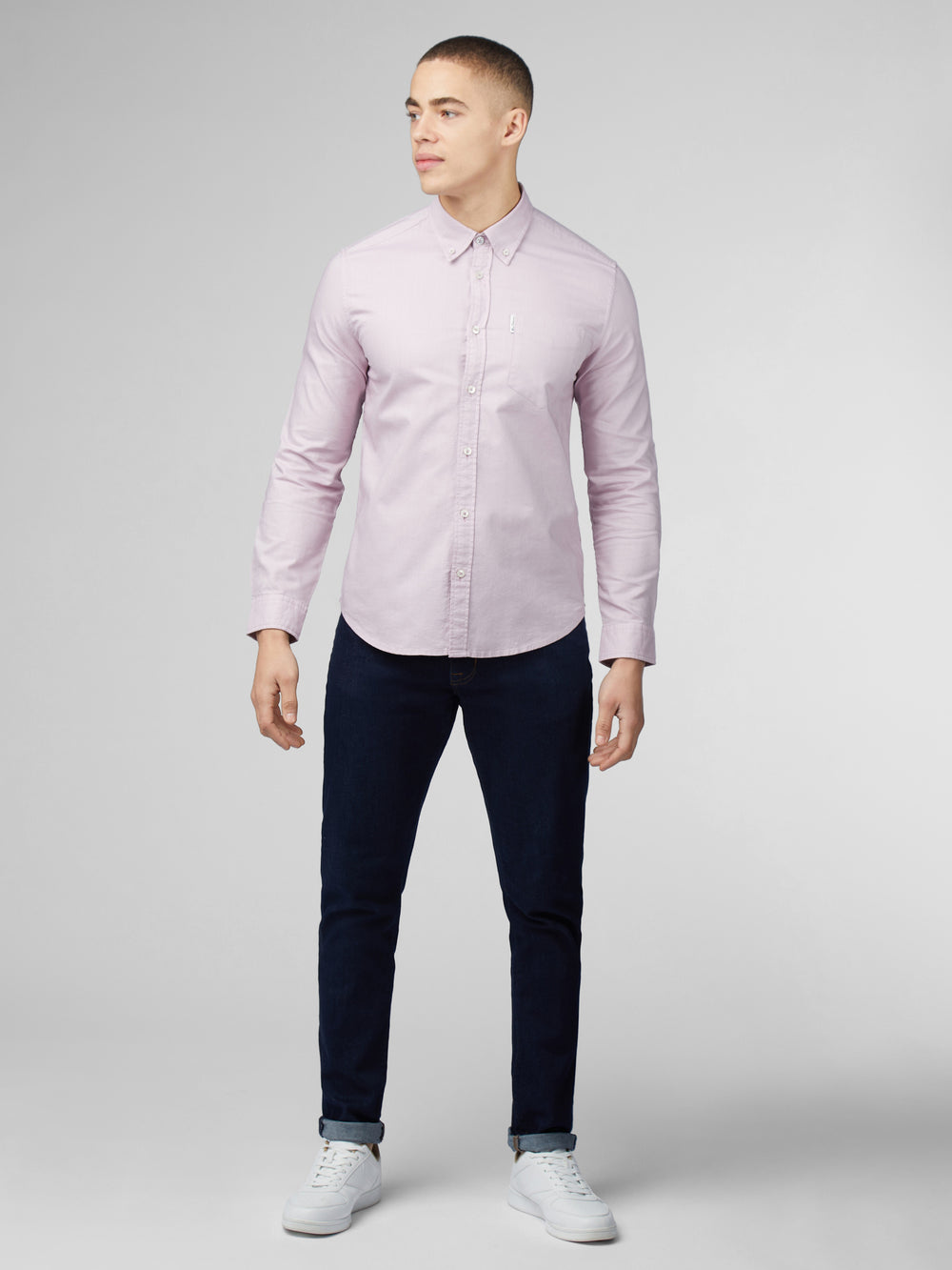 Ben Sherman Signature Oxford Long Sleeve Overhemd Paars | MVQD-69215