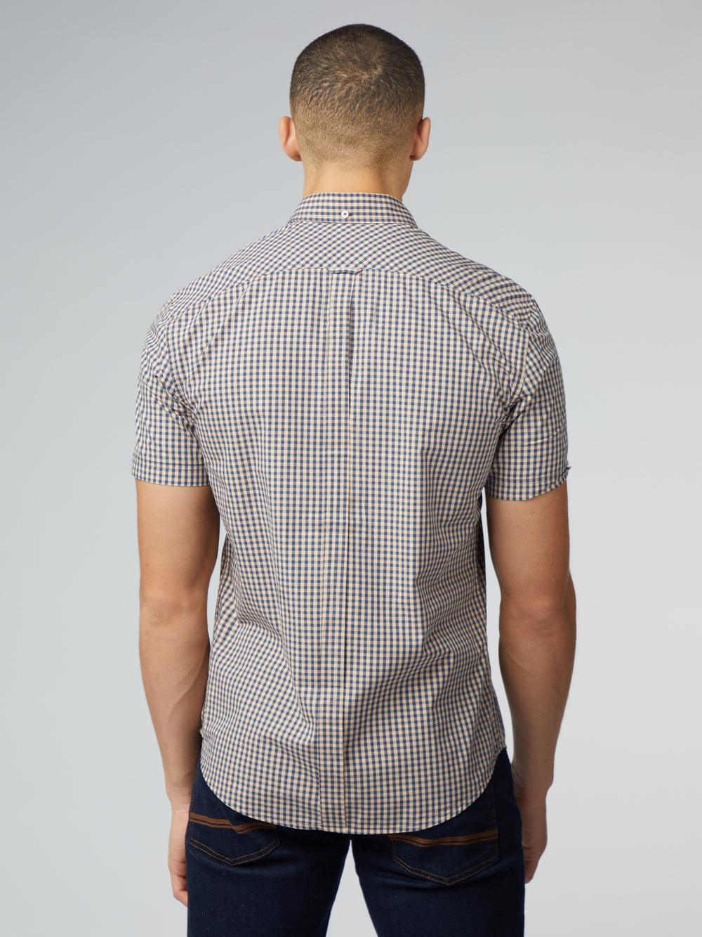 Ben Sherman Signature Short Sleeve Gingham Overhemd Koper Oranje | GSDI-49150