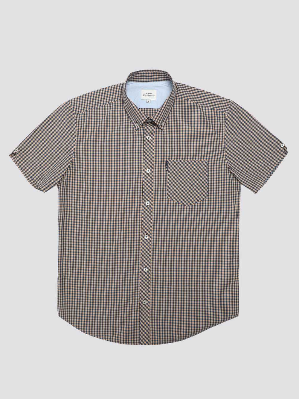 Ben Sherman Signature Short Sleeve Gingham Overhemd Koper Oranje | GSDI-49150